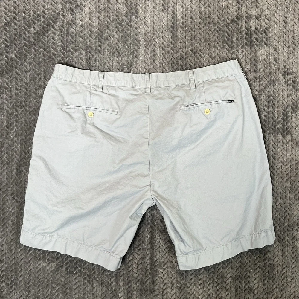 Polo Ralph Lauren Chino Shorts Men's Size 40 Light Blue Pima Cotton Blend